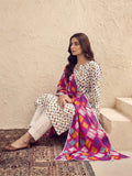 Zeenia Serene Printed Linen Unstitched 3Pc Suit D-14