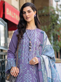 Rang Rasiya Carnation Embroidered Linen Unstitched 3Pc Suit D-14 Lavender