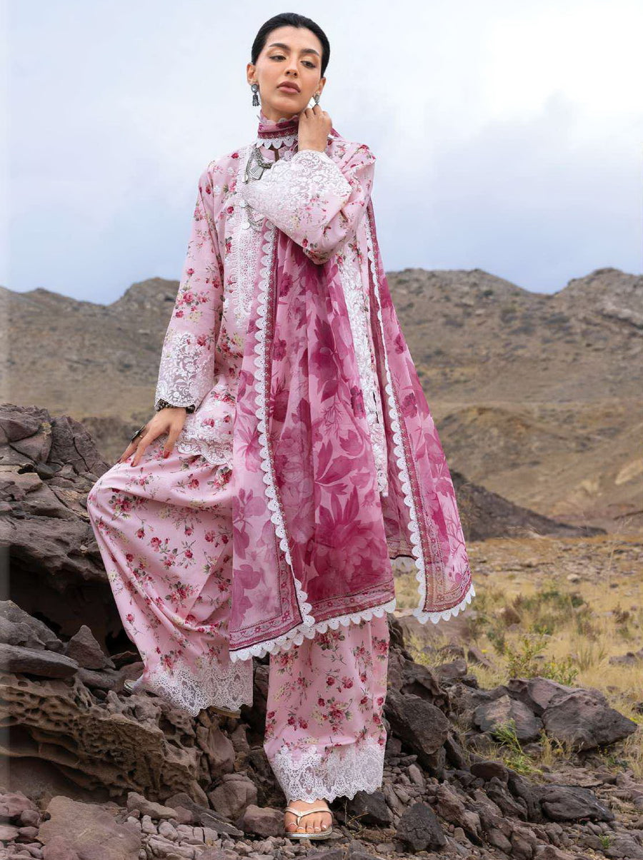 Zainab Chottani Embroidered Lawn Unstitched 3Pc Suit D-15 Zimal