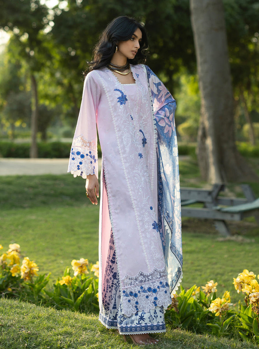 Zainab Chottani Luxe Lawn Unstitched Embroidered 3Pc Suit D-15 Bria