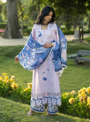 Zainab Chottani Luxe Lawn Unstitched Embroidered 3Pc Suit D-15 Bria
