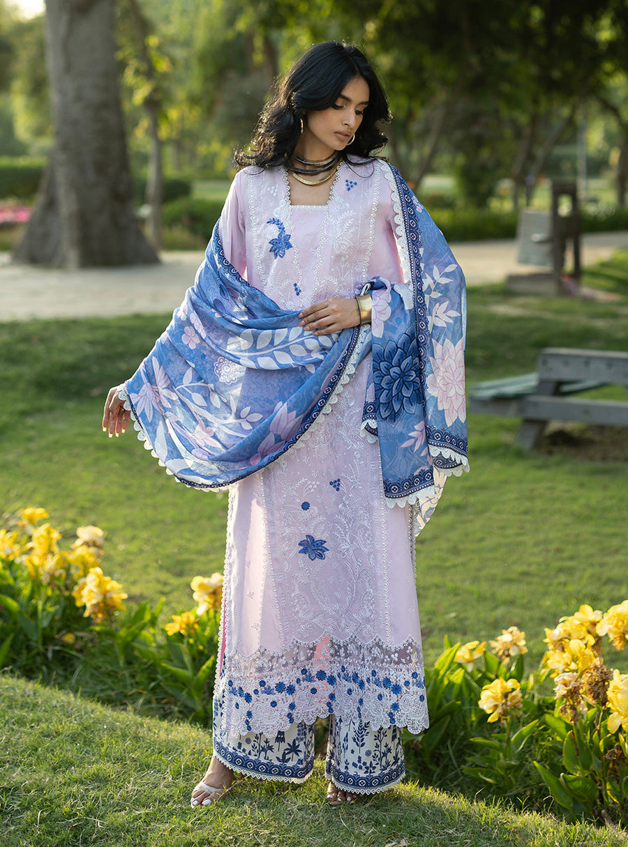 Zainab Chottani Luxe Lawn Unstitched Embroidered 3Pc Suit D-15 Bria