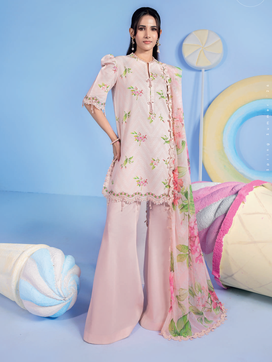 Maria.B M.Basics Embroidered Lawn Unstitched 3Pc Suit MB-CUSV13-15-A