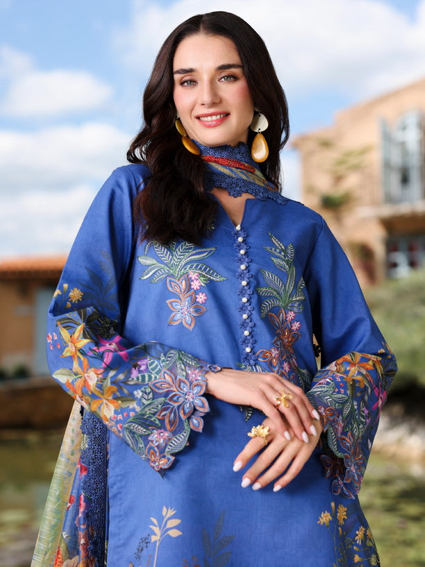 Rang Rasiya Lifestyle Embroidered Lawn Unstitched 3Pc Suit D-15 Symphonia