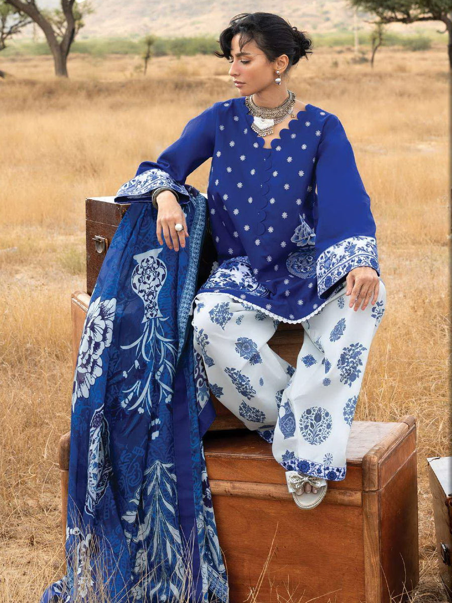 Zainab Chottani Embroidered Lawn Unstitched 3Pc Suit D-16 Veyra