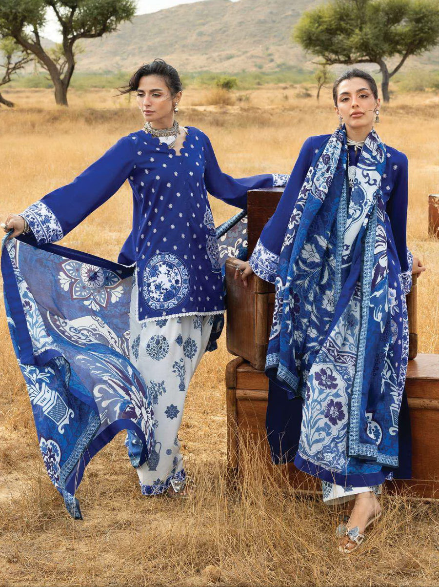 Zainab Chottani Embroidered Lawn Unstitched 3Pc Suit D-16 Veyra