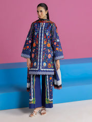 RajBari Amal Summer Prints Exclusive 3Pc Unstitched Lawn Suit D-16