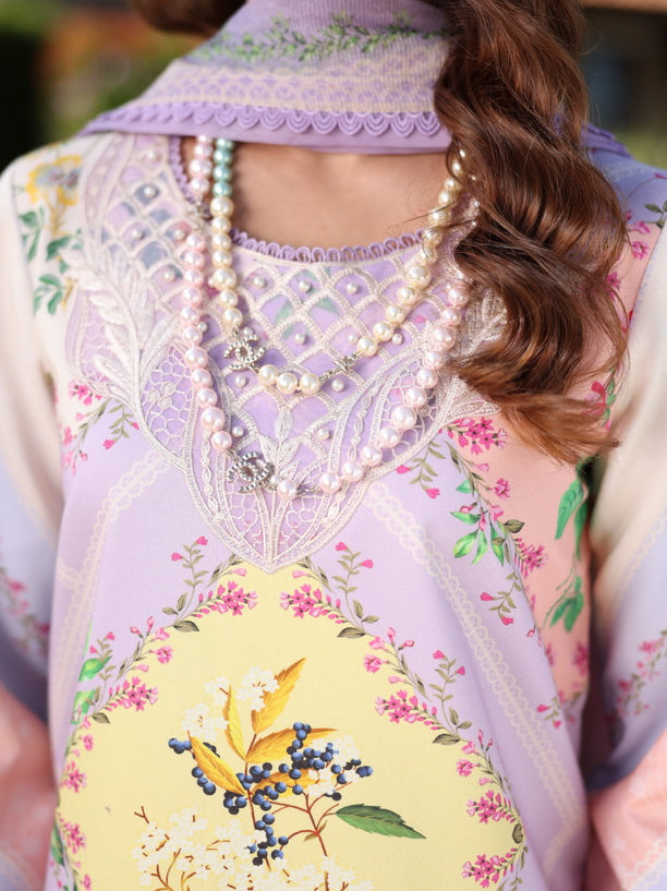 Rang Rasiya Lifestyle Embroidered Lawn Unstitched 3Pc Suit D-16 Acacia