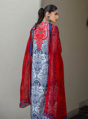 Zainab Chottani Tahra Embroidered Lawn Unstitched 3Pc Suit D-16 SYRA