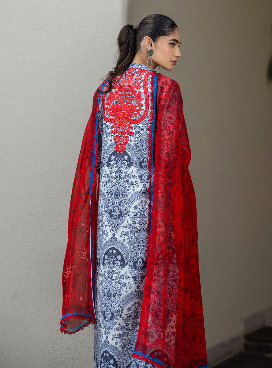 Zainab Chottani Tahra Embroidered Lawn Unstitched 3Pc Suit D-16 SYRA