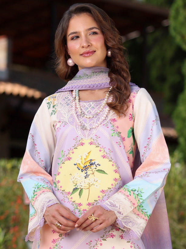 Rang Rasiya Lifestyle Embroidered Lawn Unstitched 3Pc Suit D-16 Acacia