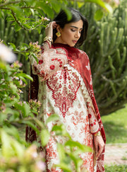 Zainab Chottani Luxe Lawn Unstitched Embroidered 3Pc Suit D-16 Laine