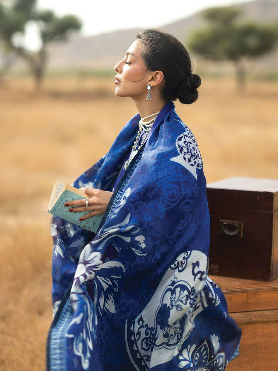 Zainab Chottani Embroidered Lawn Unstitched 3Pc Suit D-16 Veyra
