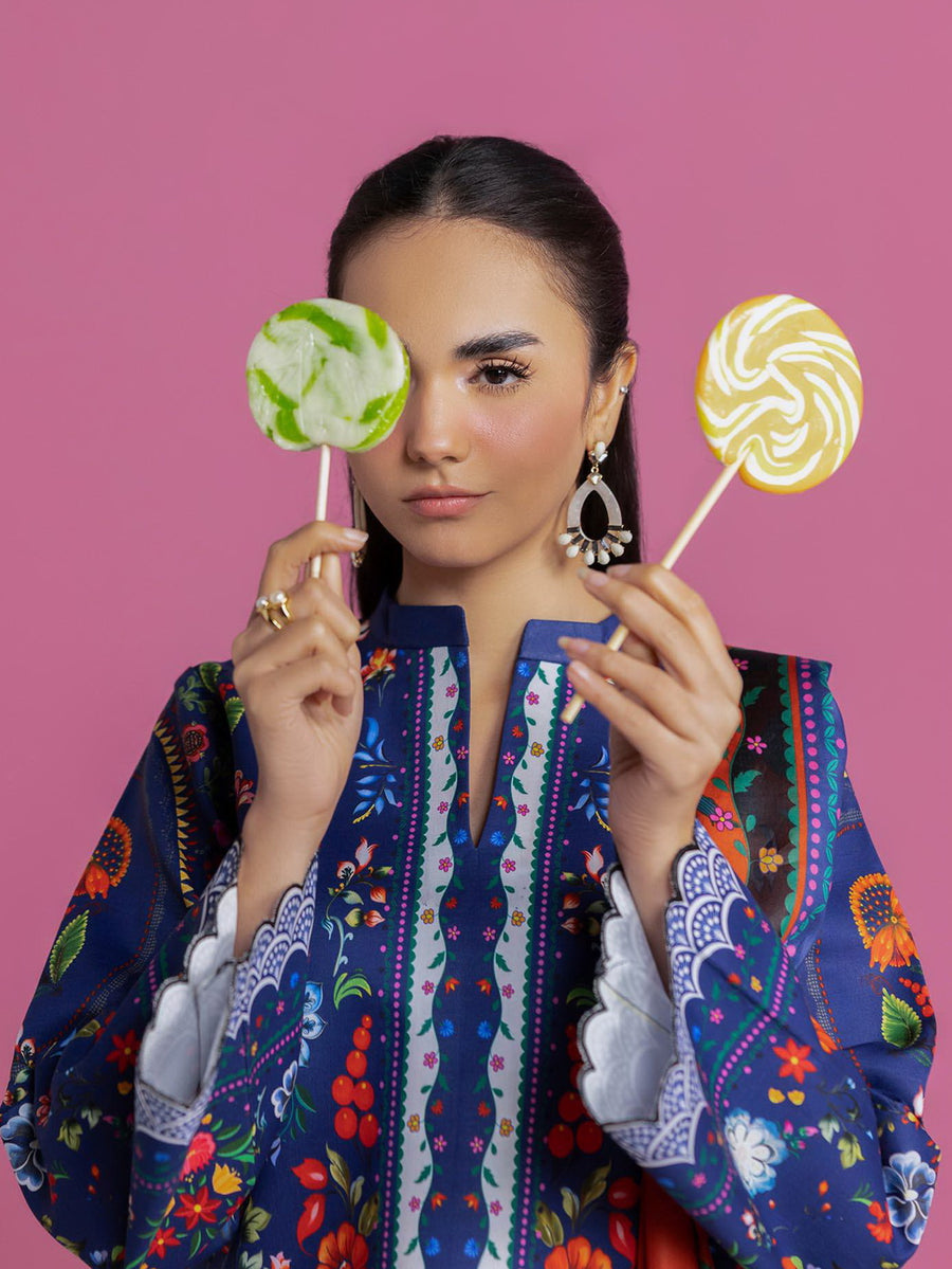 RajBari Amal Summer Prints Exclusive 3Pc Unstitched Lawn Suit D-16