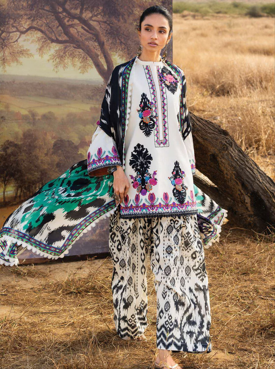 Zainab Chottani Embroidered Lawn Unstitched 3Pc Suit D-17 Nivara