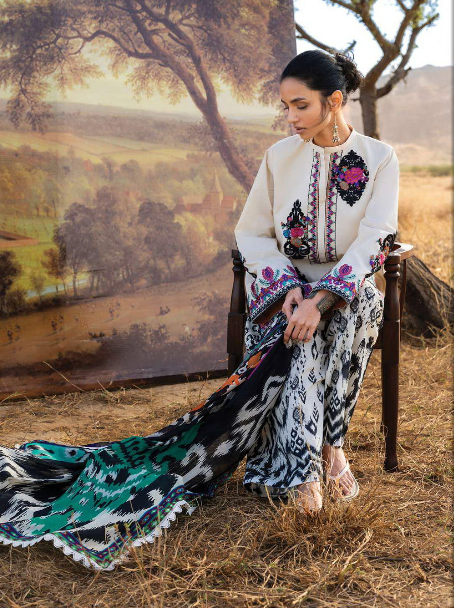 Zainab Chottani Embroidered Lawn Unstitched 3Pc Suit D-17 Nivara