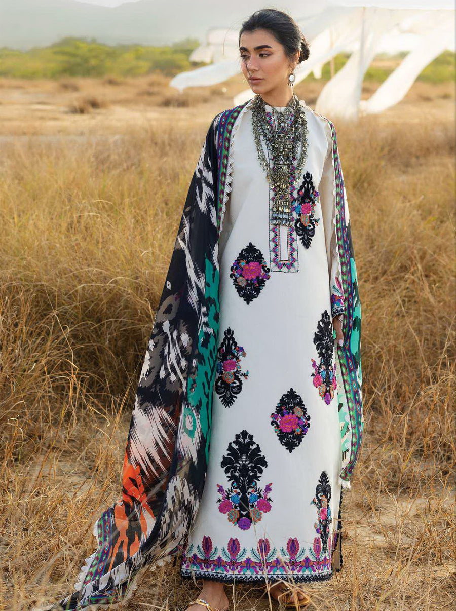 Zainab Chottani Embroidered Lawn Unstitched 3Pc Suit D-17 Nivara