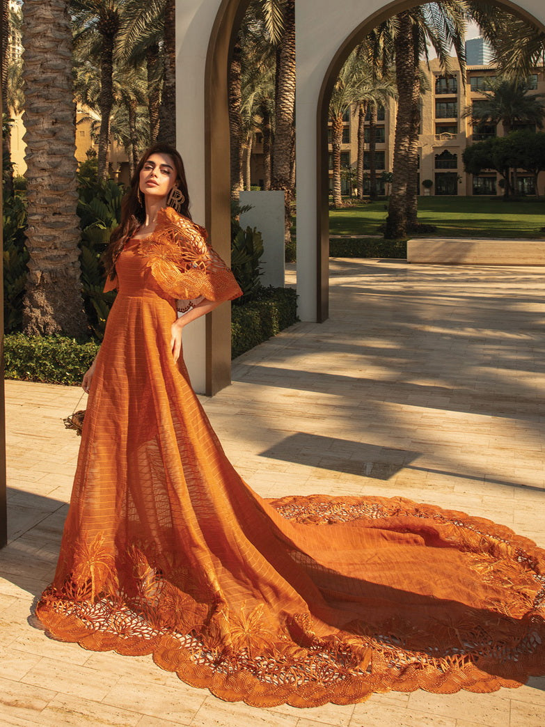 Rang Rasiya Premium Embroidered Lawn Unstitched 3Pc Suit D-12 ZARIAH