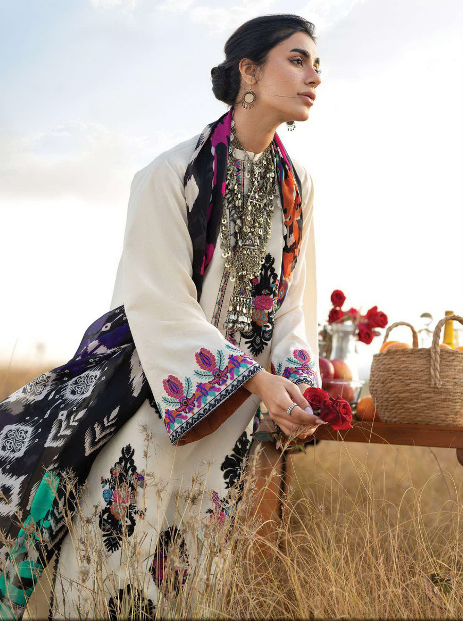 Zainab Chottani Embroidered Lawn Unstitched 3Pc Suit D-17 Nivara