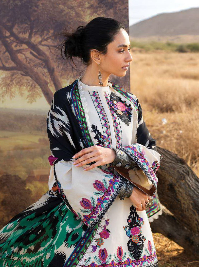 Zainab Chottani Embroidered Lawn Unstitched 3Pc Suit D-17 Nivara