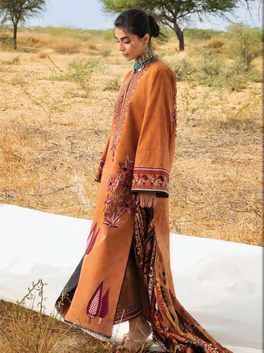 Zainab Chottani Embroidered Lawn Unstitched 3Pc Suit D-18 Orlina