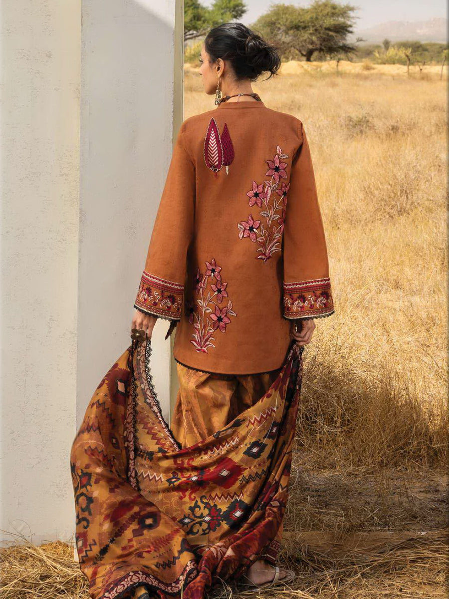 Zainab Chottani Embroidered Lawn Unstitched 3Pc Suit D-18 Orlina