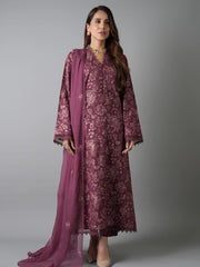 Chikankari Exclusive Embroidered Karandi Unstitched 3PC CH25-V1-D18