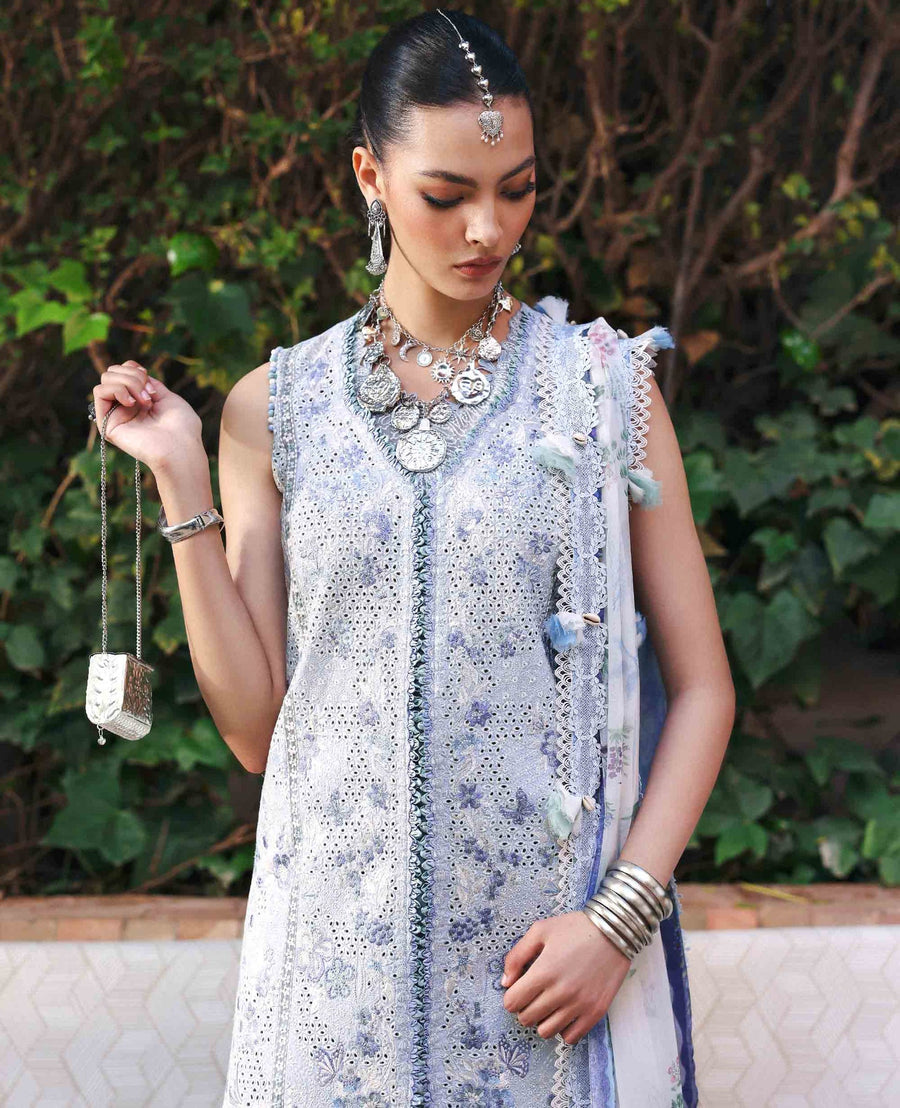 Republic WomensWear Reine Embroidered Lawn Unstitched 3Pc Suit D-1A Iris