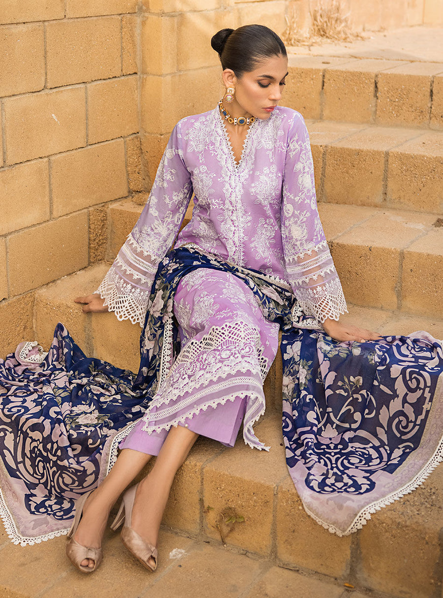 Zainab Chottani Luxury Lawn Unstitched Embroidered 3Pc Suit D-1B SEHER
