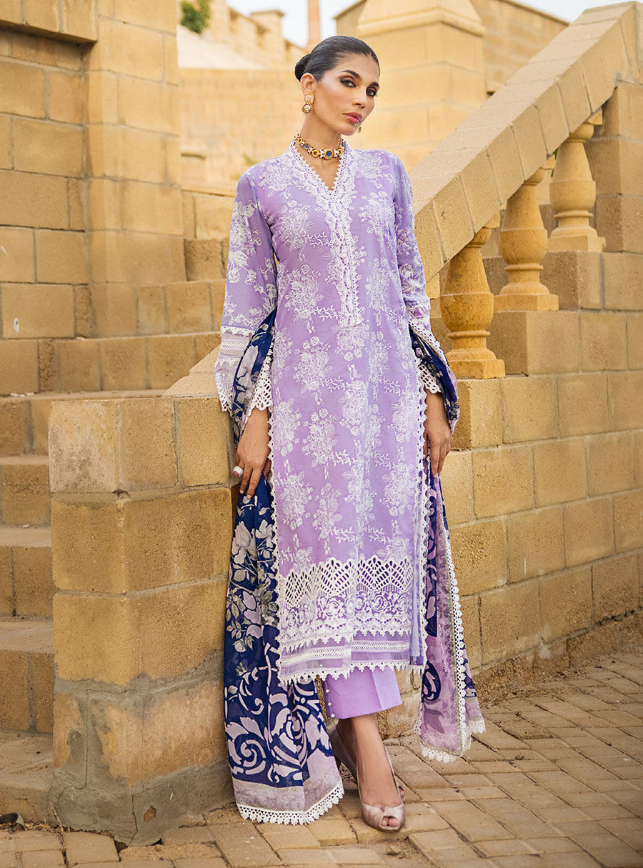 Zainab Chottani Luxury Lawn Unstitched Embroidered 3Pc Suit D-1B SEHER