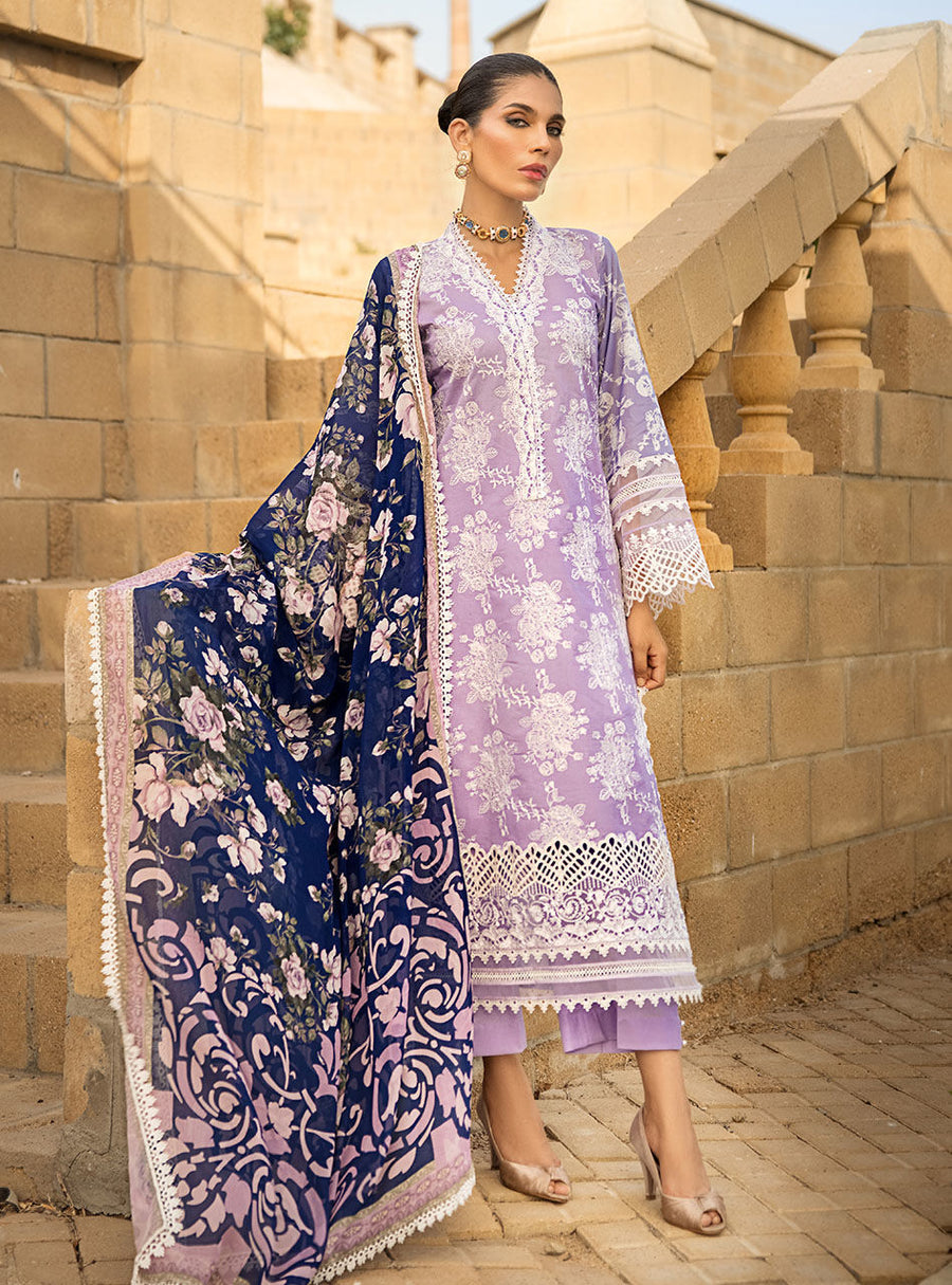 Zainab Chottani Luxury Lawn Unstitched Embroidered 3Pc Suit D-1B SEHER
