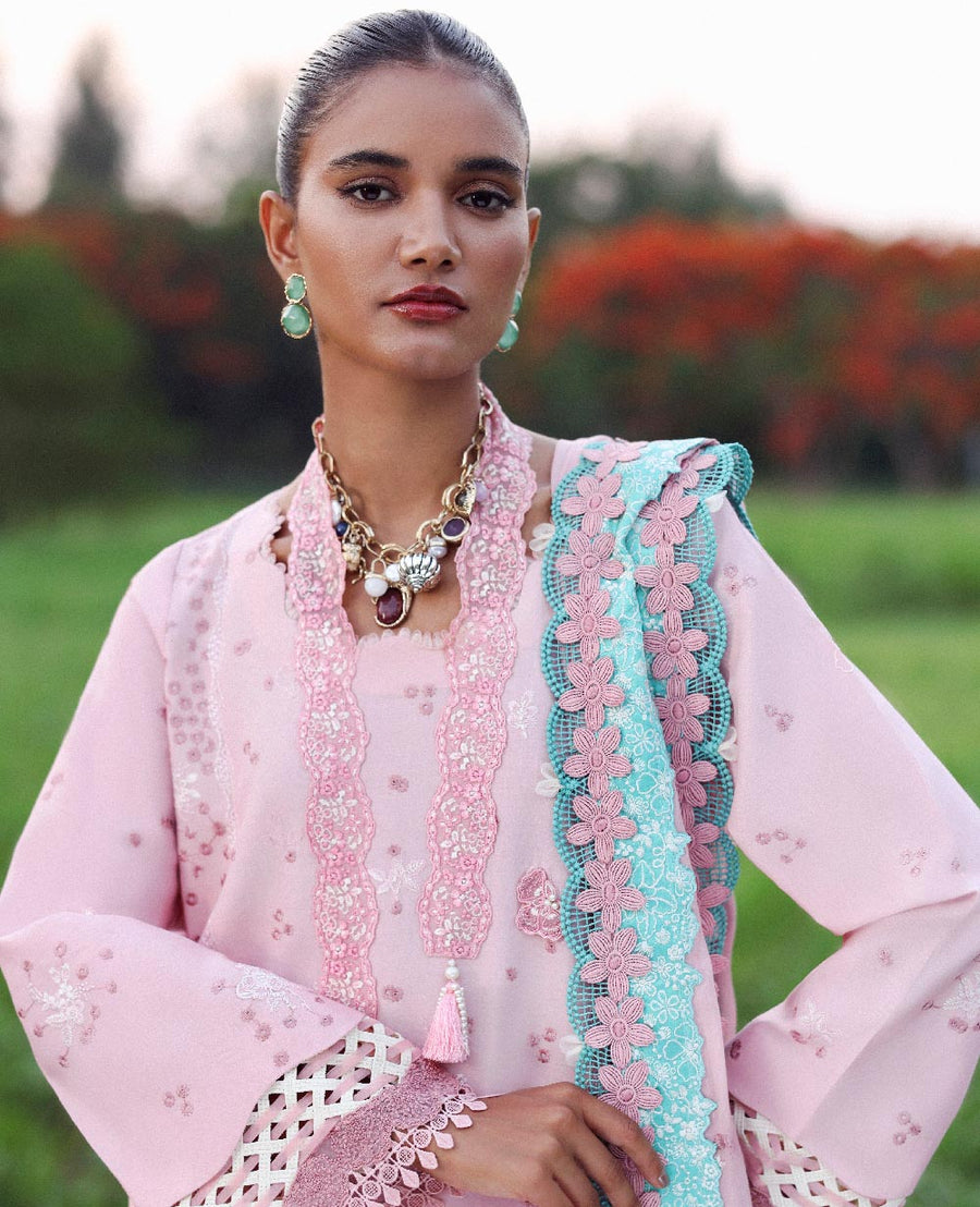 Republic WomensWear Lilas Embroidered Lawn Unstitched 3Pc Suit D-1B ZAYRA