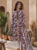 Zeenia Serene Printed Linen Unstitched 3Pc Suit D-21