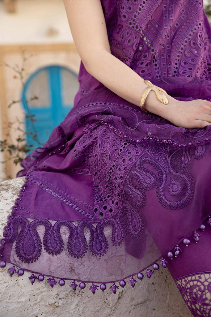 Maria.B Unstitched Embroidered Luxury Lawn 3Pc Suit D-2402-B