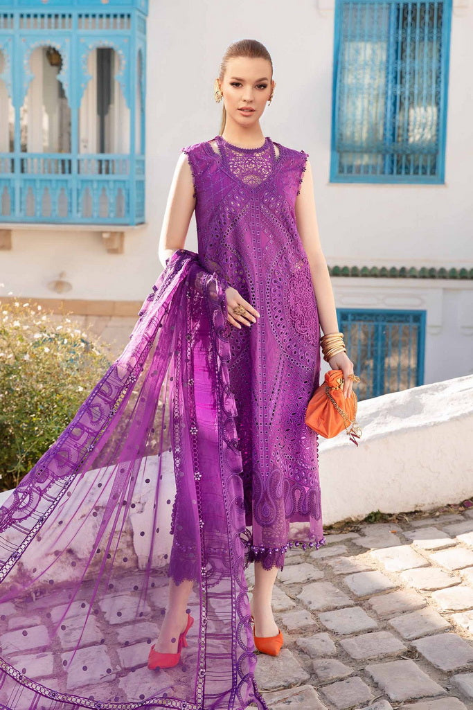 Maria.B Unstitched Embroidered Luxury Lawn 3Pc Suit D-2402-B