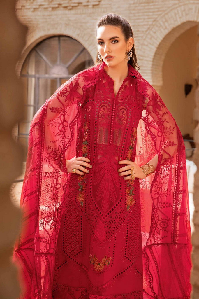 Maria.B Unstitched Embroidered Luxury Lawn 3Pc Suit D-2404-A