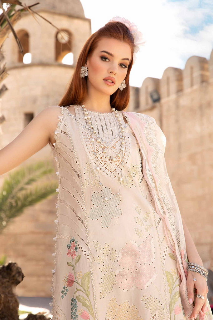Maria.B Unstitched Embroidered Luxury Lawn 3Pc Suit D-2407-A