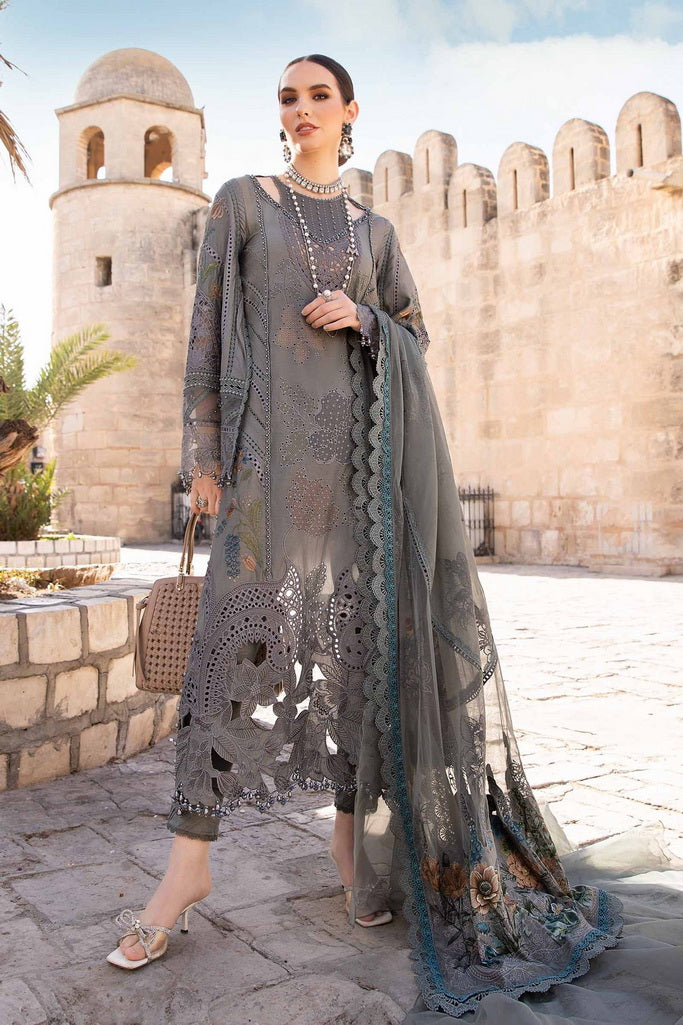 Maria.B Unstitched Embroidered Luxury Lawn 3Pc Suit D-2407-B