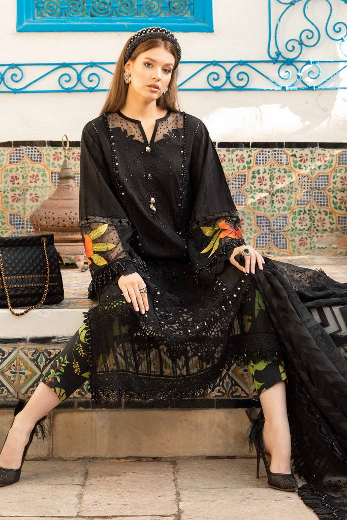 Maria.B Unstitched Embroidered Luxury Lawn 3Pc Suit D-2408-B
