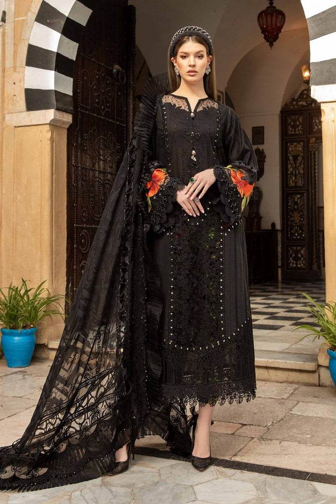Maria.B Unstitched Embroidered Luxury Lawn 3Pc Suit D-2408-B