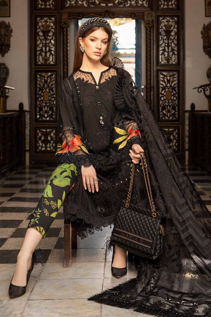 Maria.B Unstitched Embroidered Luxury Lawn 3Pc Suit D-2408-B