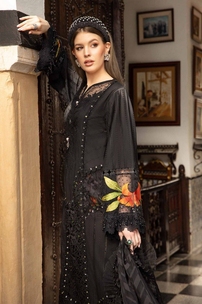 Maria.B Unstitched Embroidered Luxury Lawn 3Pc Suit D-2408-B