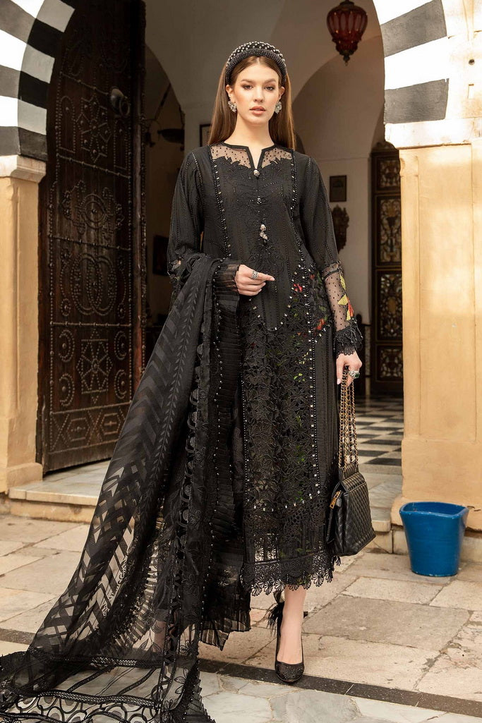 Maria.B Unstitched Embroidered Luxury Lawn 3Pc Suit D-2408-B