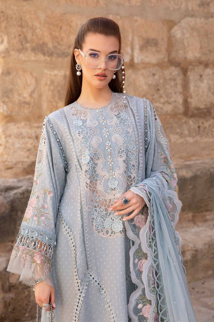 Maria.B Unstitched Embroidered Luxury Lawn 3Pc Suit D-2410-B