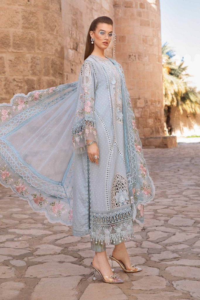 Maria.B Unstitched Embroidered Luxury Lawn 3Pc Suit D-2410-B