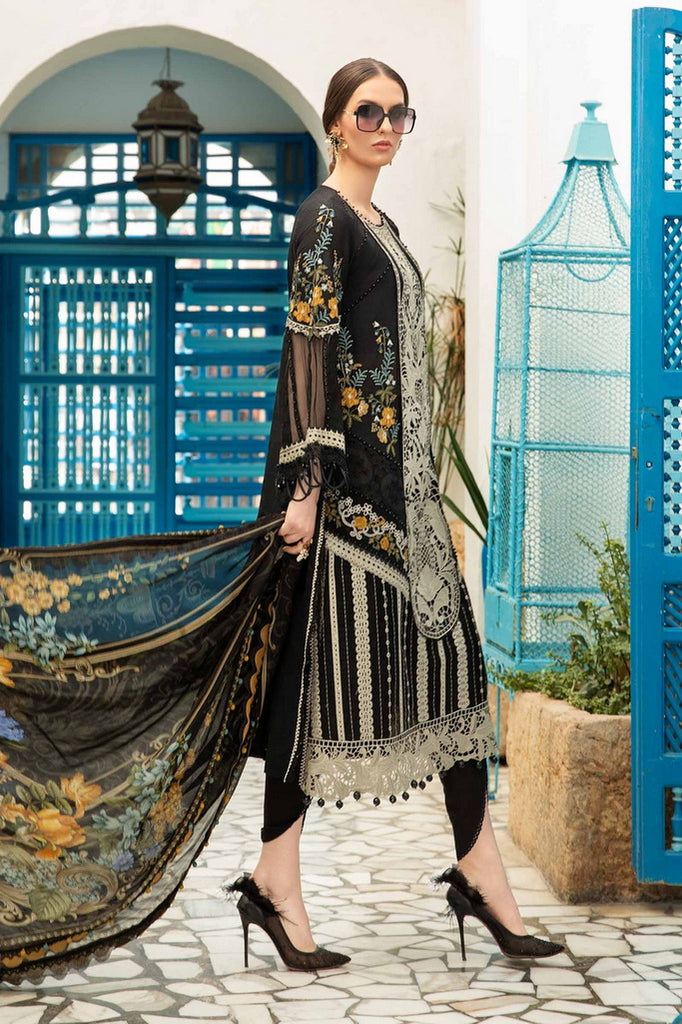 Unstitched Voyage a' Luxe Lawn '24 by Maria B | D-2415-B