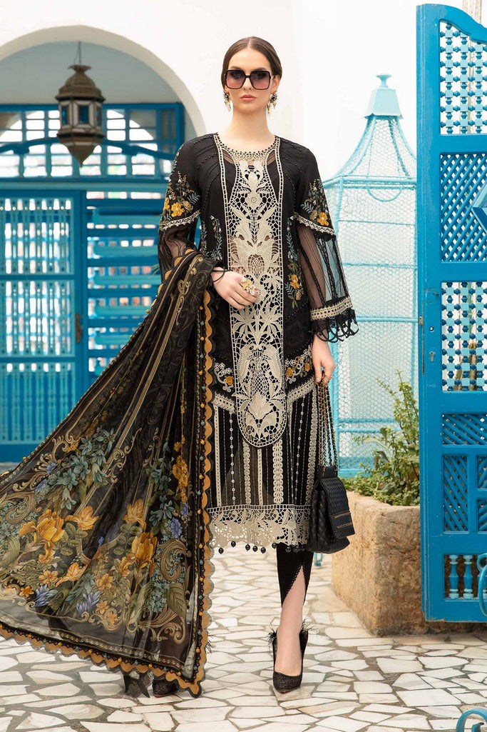 Maria.B Unstitched Embroidered Luxury Lawn 3Pc Suit D-2415-B