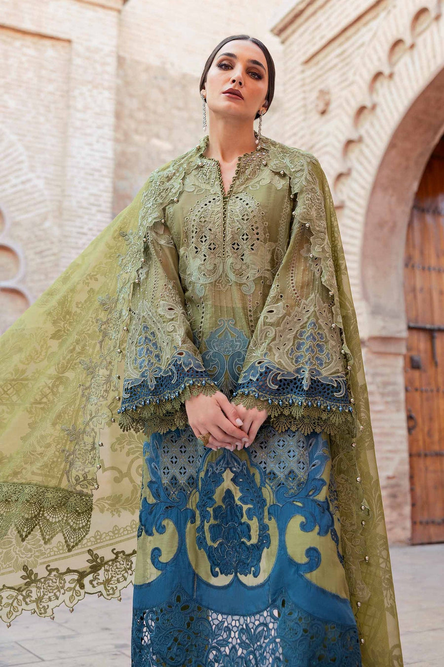 Maria.B Voyage a Luxe Embroidered Lawn Unstitched 3Pc Suit D-2501-A