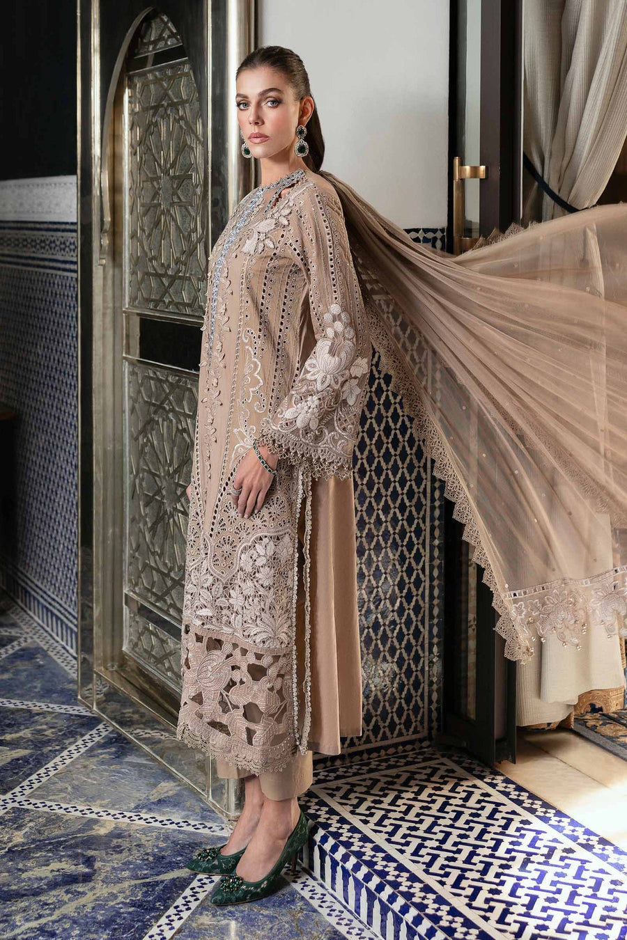 Maria.B Voyage a Luxe Embroidered Lawn Unstitched 3Pc Suit D-2502-A