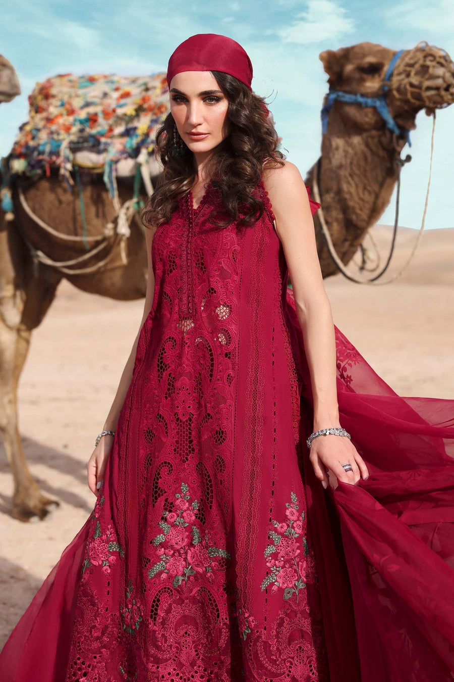 Maria.B Voyage a Luxe Embroidered Lawn Unstitched 3Pc Suit D-2504-A